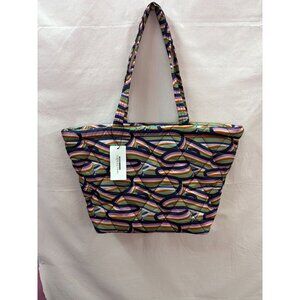 Vera Bradley Retro Ribbon Small East West Tote in Ultralight NWT